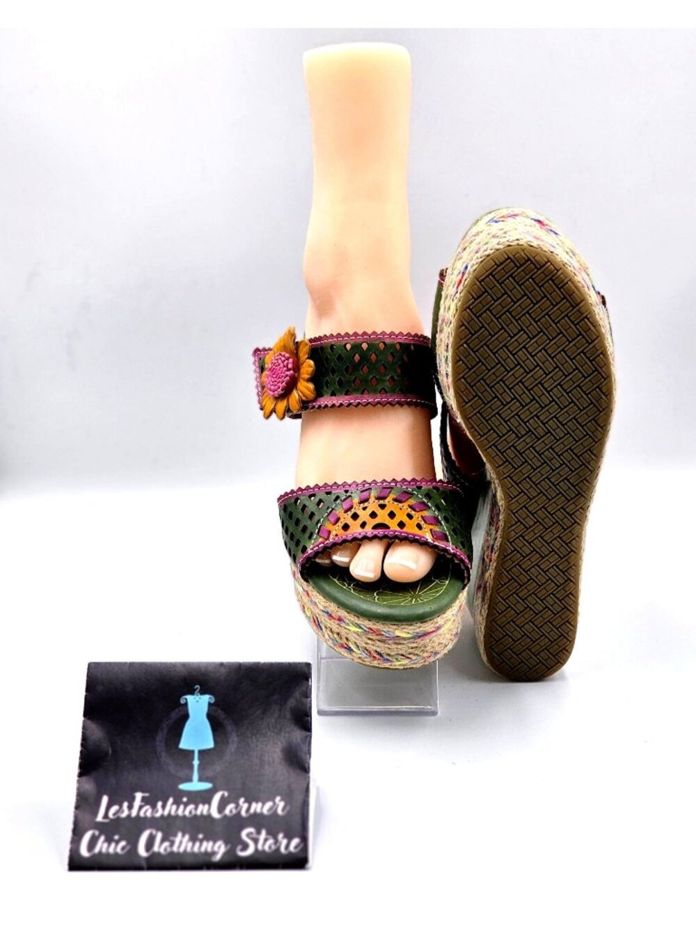 Spring Step L'ARTISTE Women Virgie Floral Platform Sandals Size 10.5 2229 - Picture 5 of 16